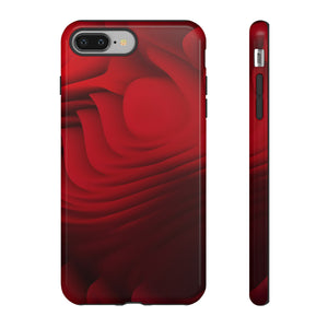 Red Center Waves - Protective Phone Case