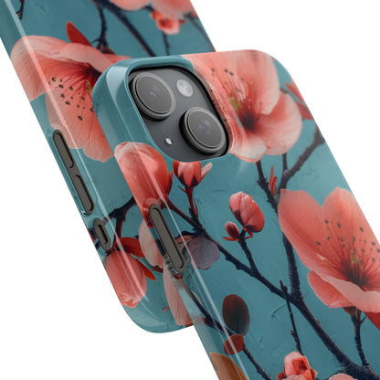 Floral Harmony Burst iPhone 15 - Slim Phone Case