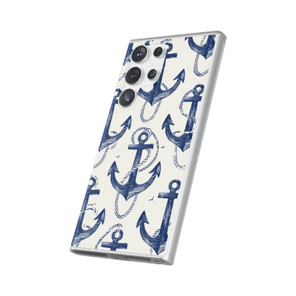 Navy Anchor Loop Samsung S23 Ultra Case - Soft