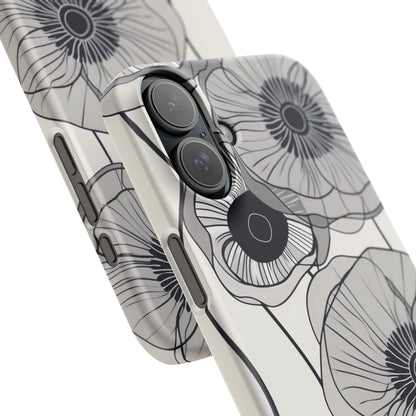 Modern Minimalist Flowers iPhone 16 - Slim Phone Case