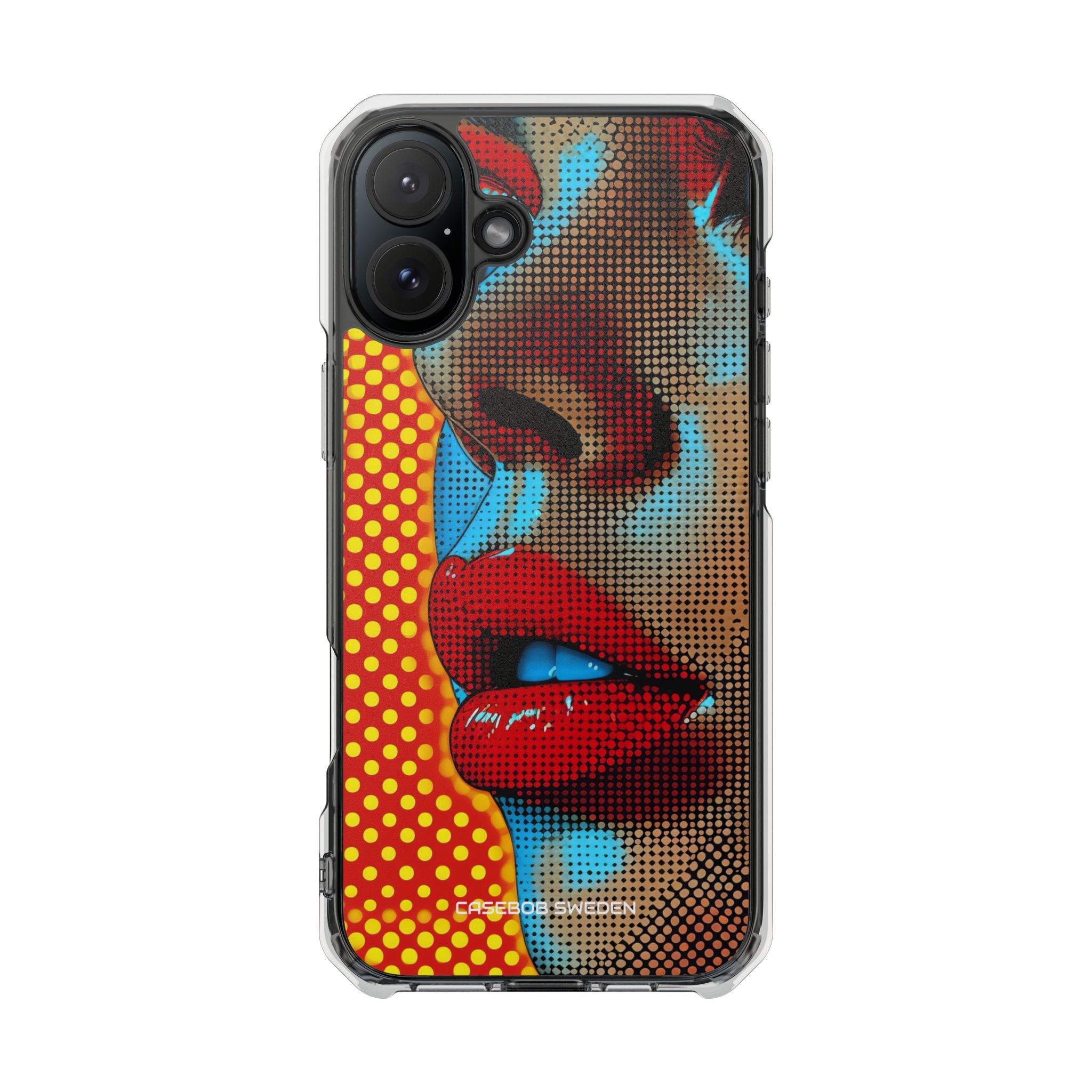 Yellow Red Pop Art Portrait - Clear Impact iPhone 16 Phone Case