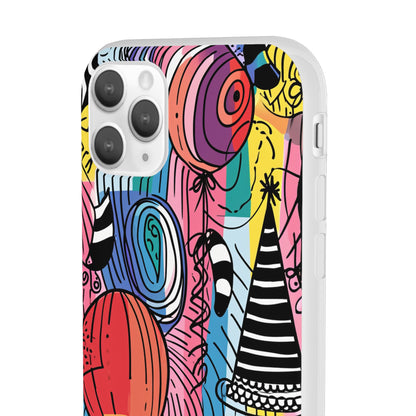 Vibrant Party Whimsy | Flexible Phone Case for iPhone