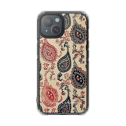 Vintage Paisley Elegance iPhone 15 - Clear Impact Phone Case