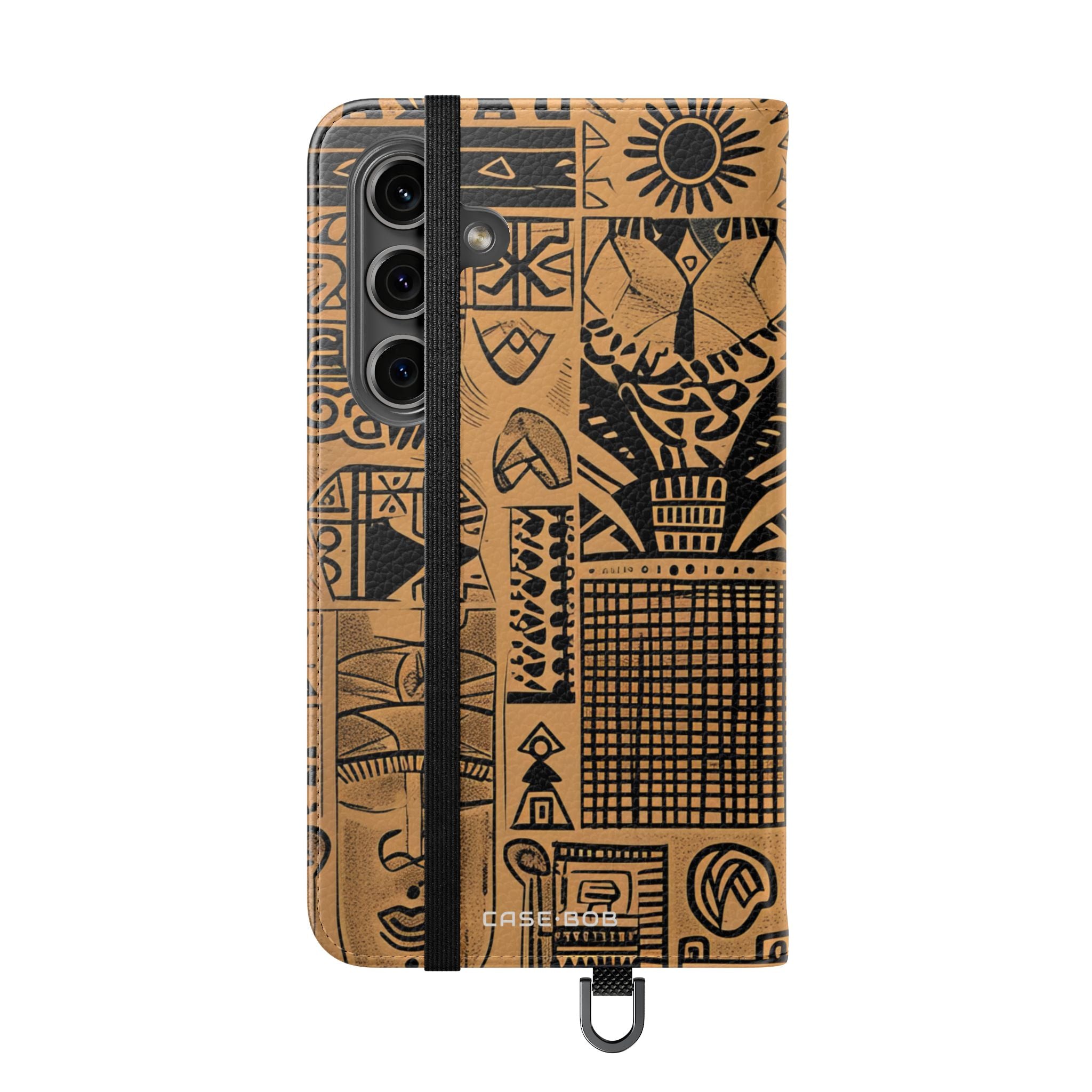 Celestial Faces Brown - Samsung S24 Case - Wallet