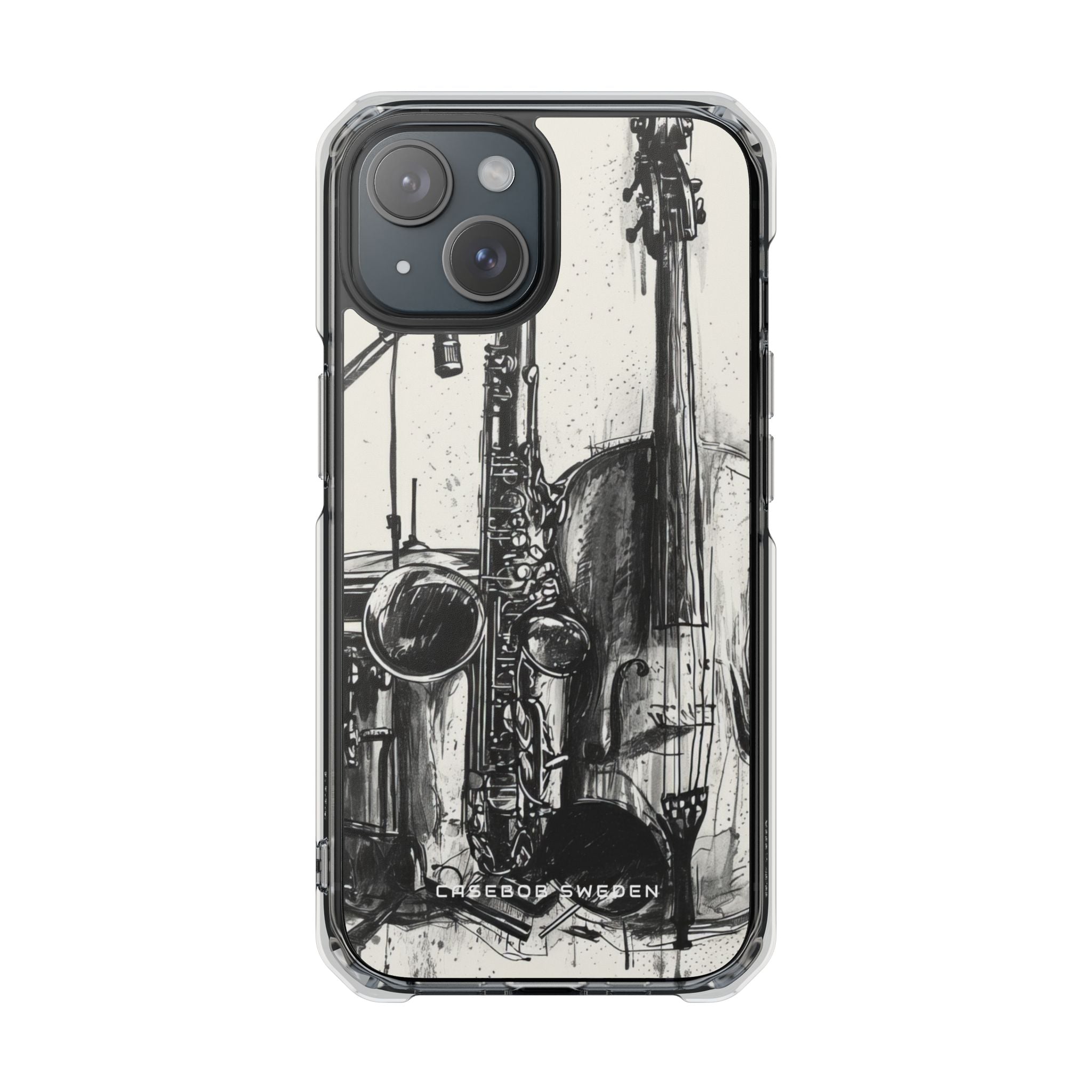 Jazz Instrument Line Symphony iPhone 15 - Clear Impact Phone Case