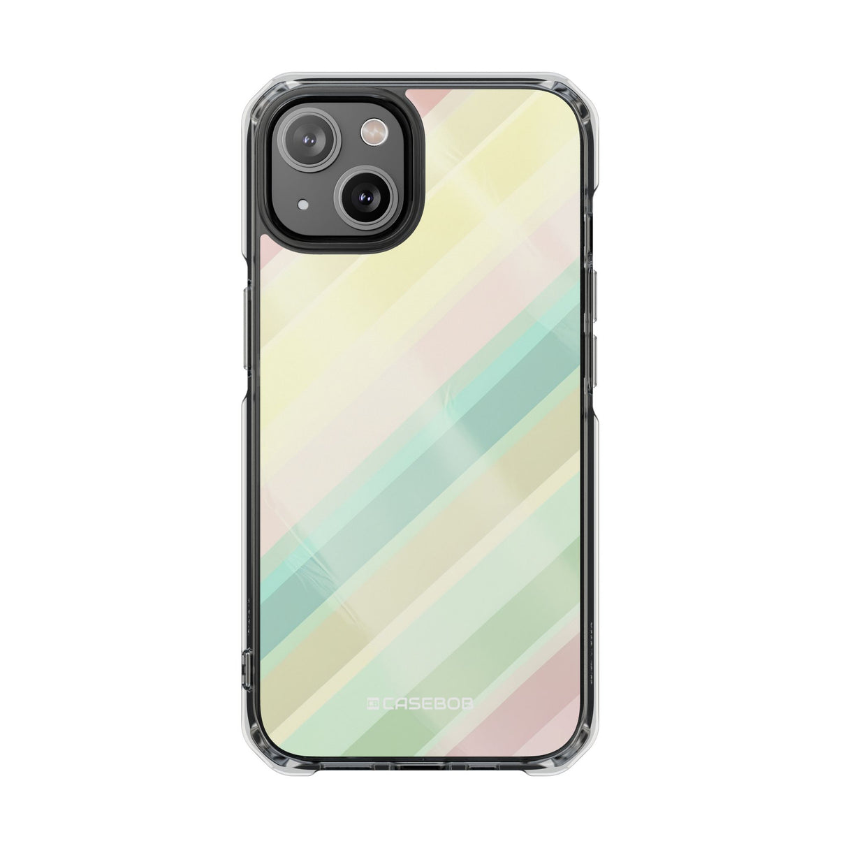 Pastellfarbenes Muster | Handyhülle für iPhone (Clear Impact Case – magnetisch)