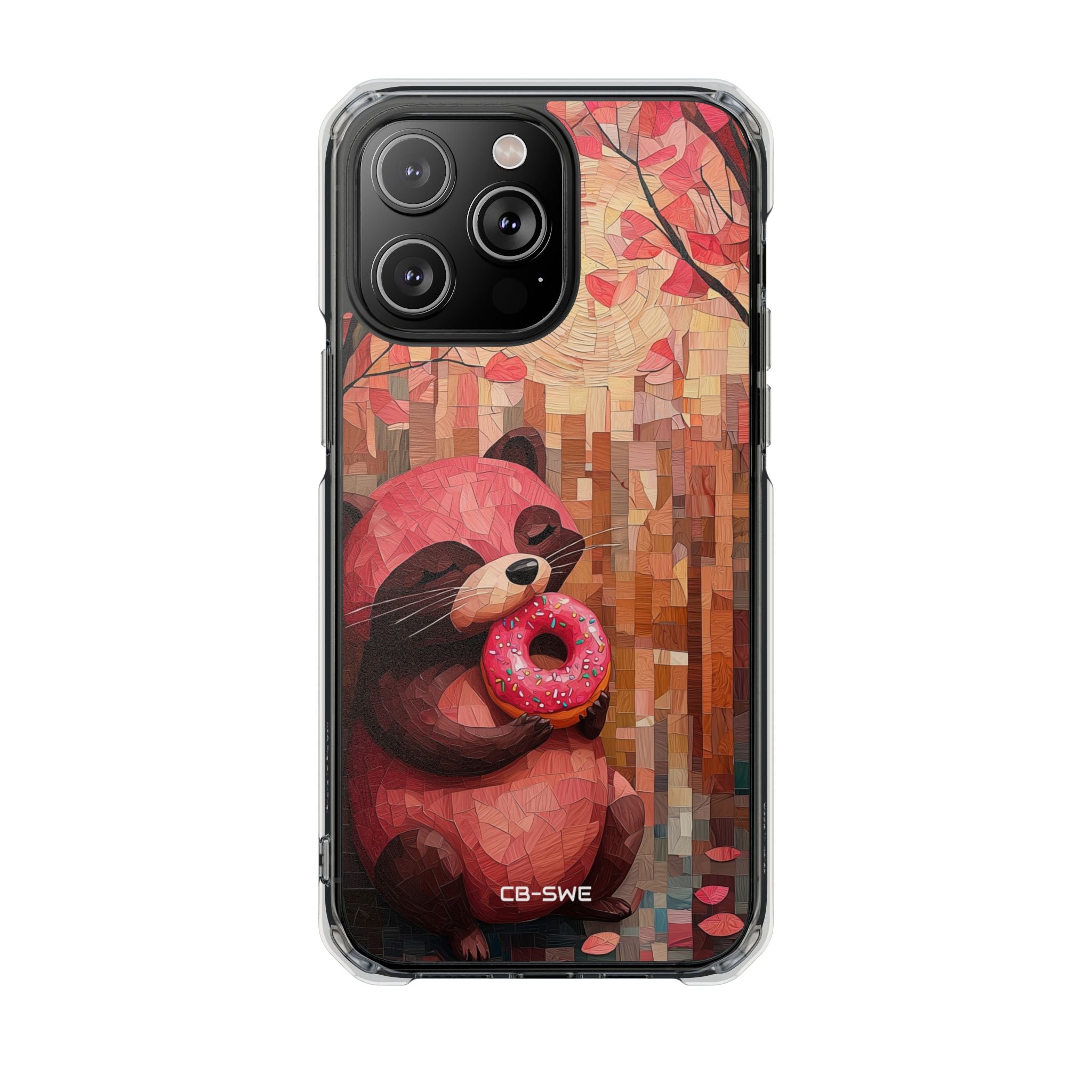 Raccoon Holds Donut iPhone Case - Impact