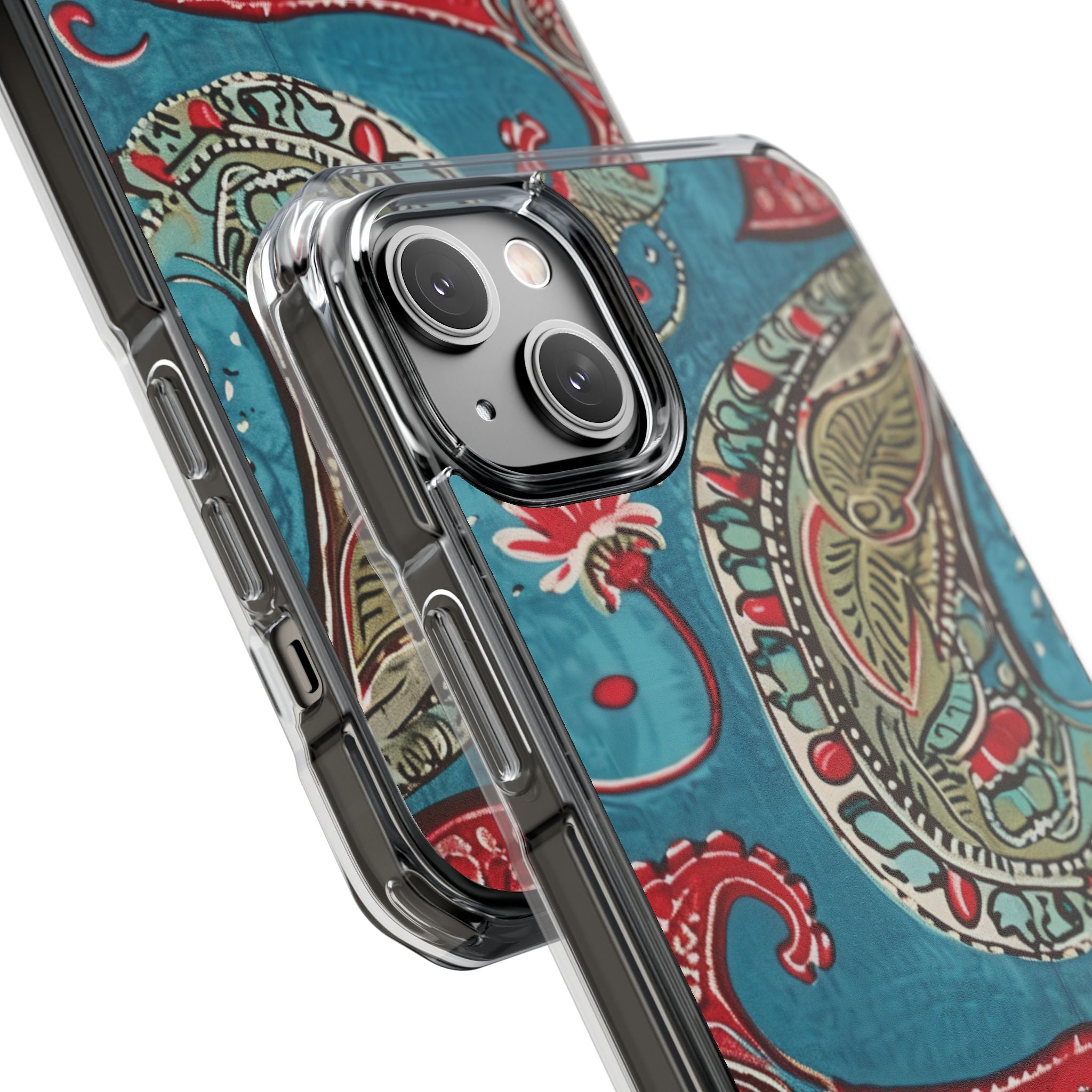 Paisley Floral Fusion iPhone 14 - Impact Clear+