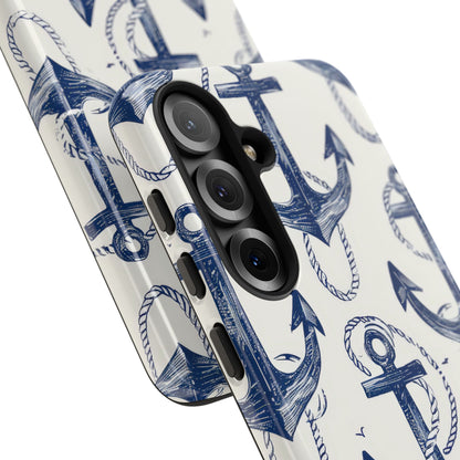 Navy Anchor Loop Samsung S25 Case - Tough