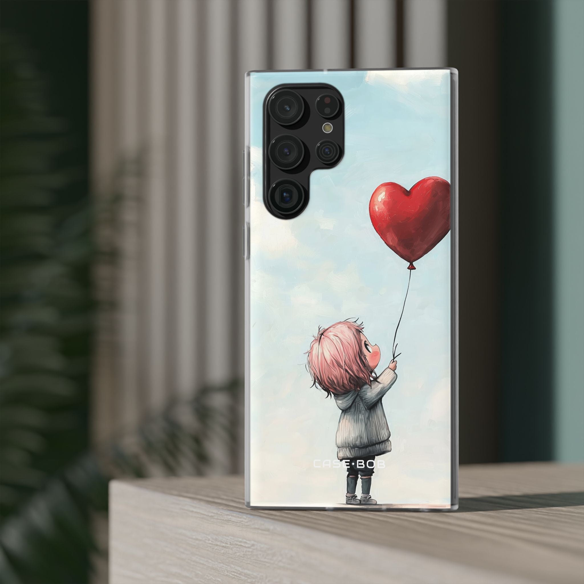 Heart Balloon Glow Samsung S22 Ultra Case - Soft