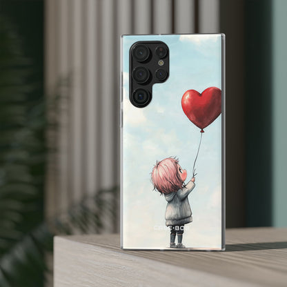 Heart Balloon Glow Samsung S22 Ultra Case - Soft