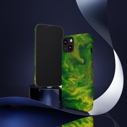 Green Smoke Ink Art iPhone Case (Protective) Phone Case