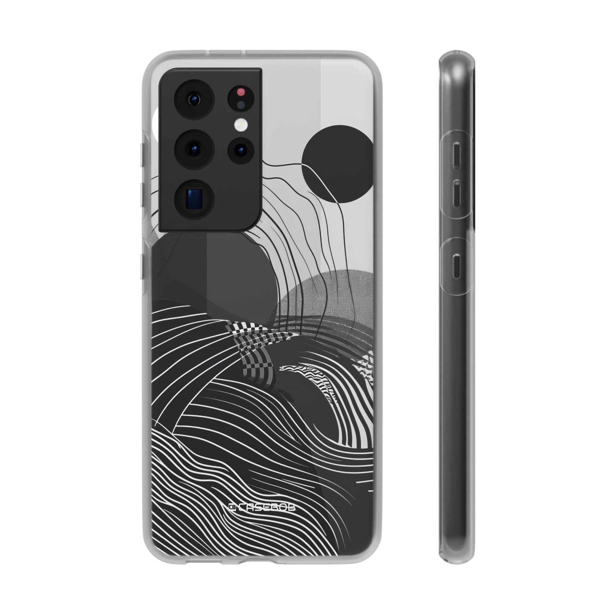 Monochrome Dynamics | Flexible Phone Case for Samsung Galaxy