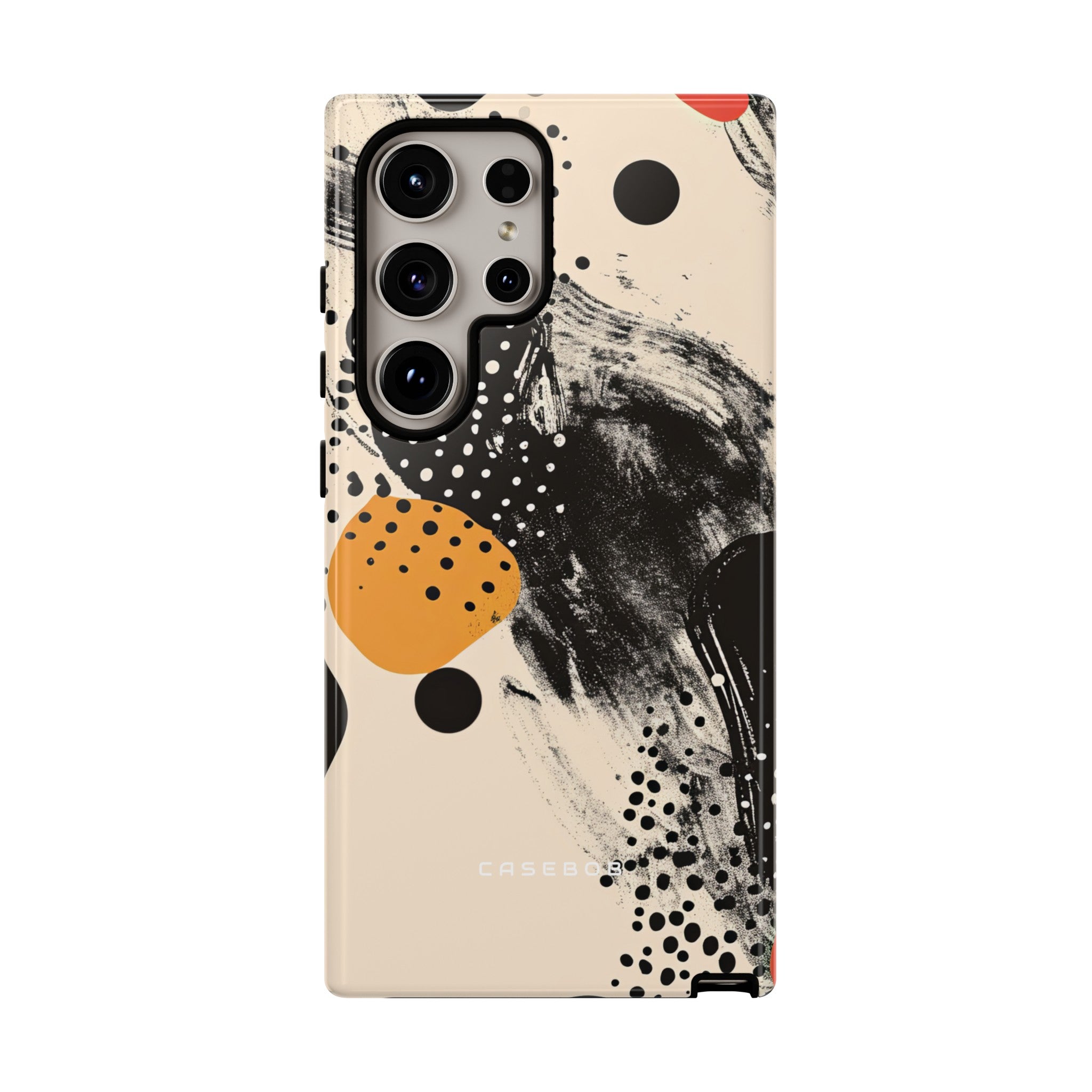 Black Dot Elegance - Protective Phone Case