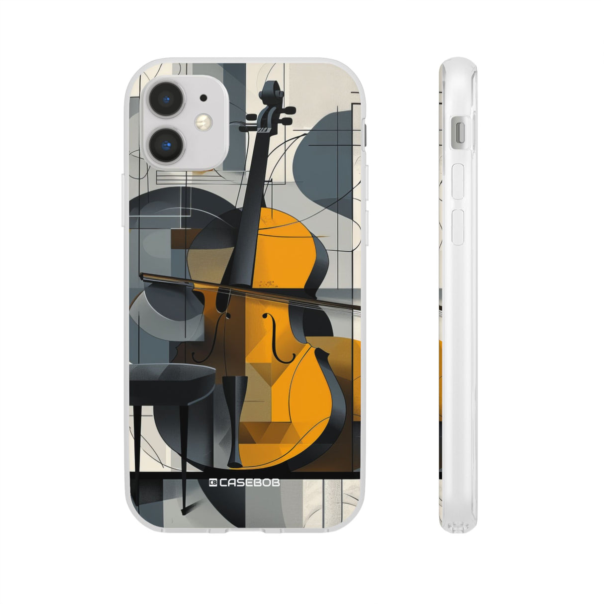 Cello-Abstraktion | Flexible Handyhülle für iPhone