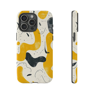 Yellow Linear Harmony - Protective Phone Case