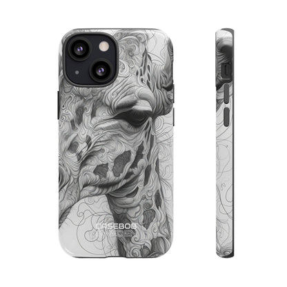 Swirling Giraffe Art iPhone 13 - Tough