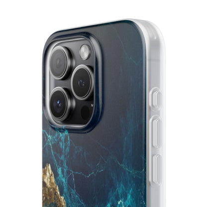 Jagged Gold Split iPhone 15 Pro Case - Soft