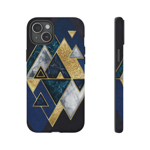 Dark Blue Geometric - Protective Phone Case