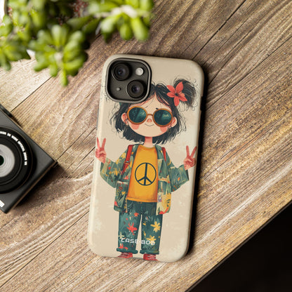 Peace Pigtails iPhone 15 Plus Case - Tough