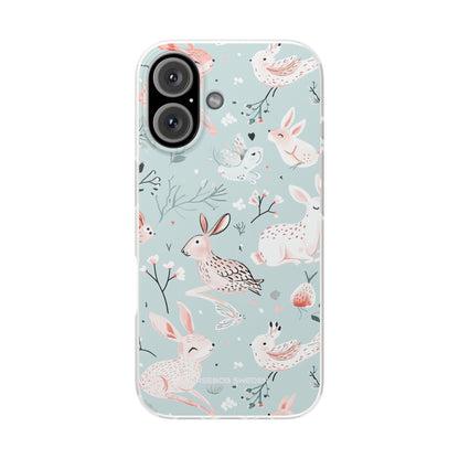 Whimsical Bunny Blossom - Flexi iPhone 16 Phone Case