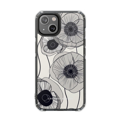 Modern Minimalist Flowers iPhone 14 - Clear Impact Phone Case