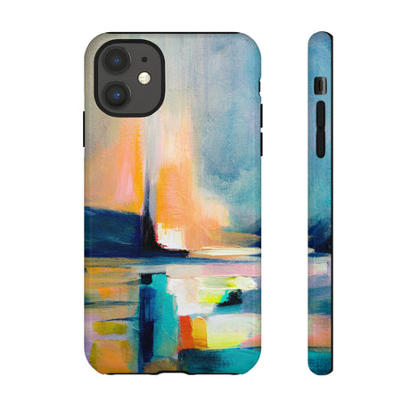 Abstract Blue n Yellow iPhone Case (Protective) iPhone 11 Glossy Phone Case