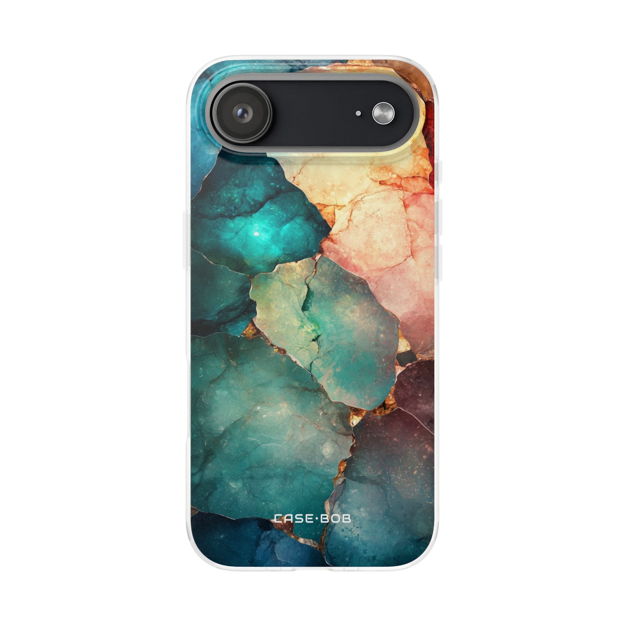 Teal Mosaic Veins iPhone 17 Air Case - Soft