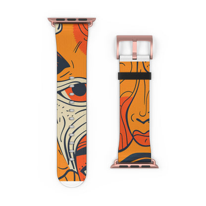 Overlapping Faces - Watch Band