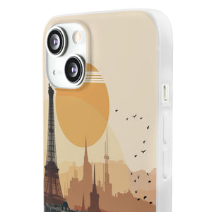 Parisian Sunset Serenity | Flexible Phone Case for iPhone