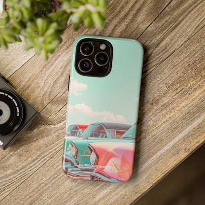 Vintage Turquoise Cars - Tough iPhone 16 Phone Case