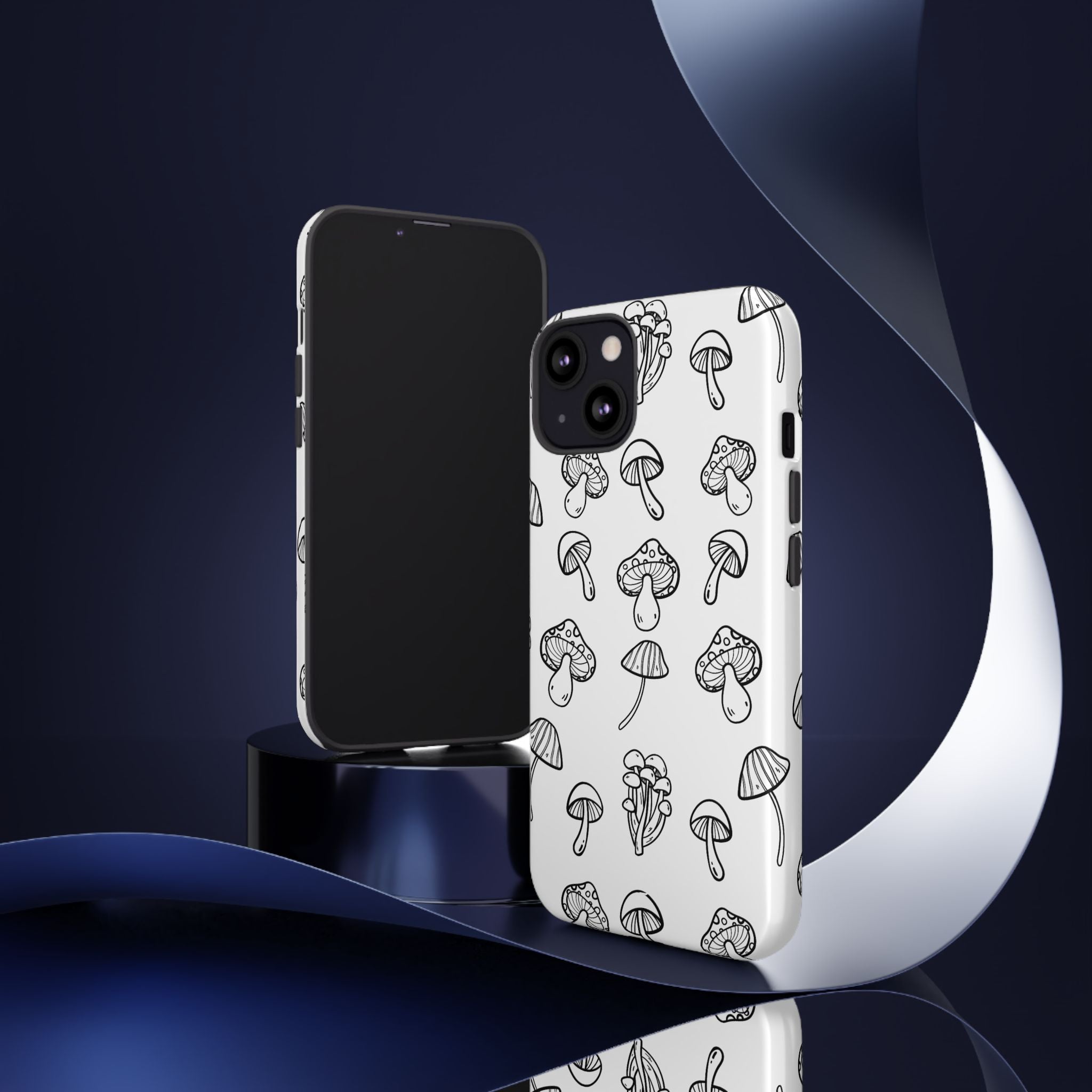 Mushroom Line Play - iPhone Case
