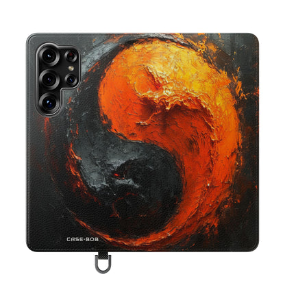 Fiery Yin Yang - Samsung S25 Ultra Case - Wallet