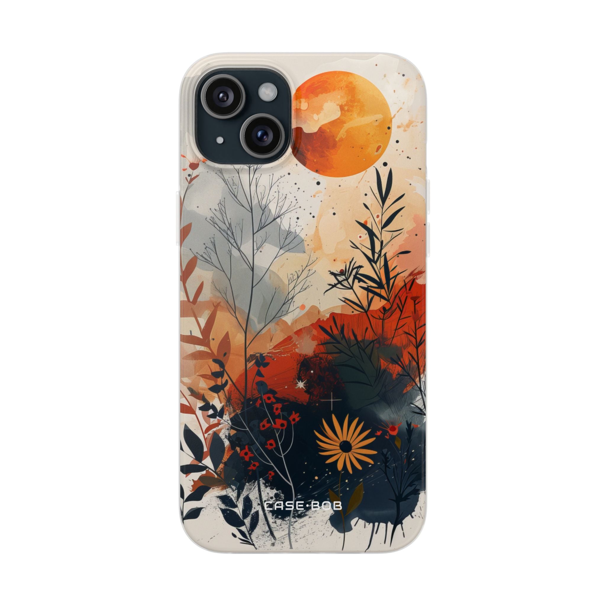 Orange Solstice iPhone 15 Plus Case - Soft