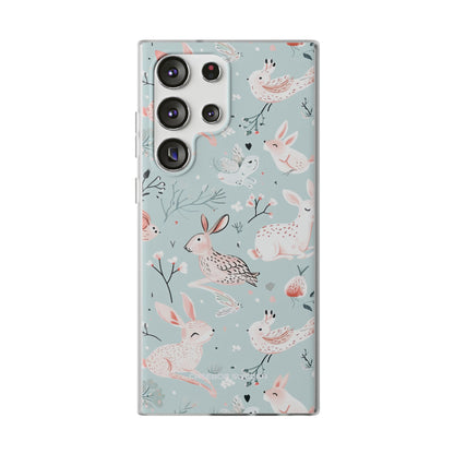 Whimsical Bunny Blossom - Flexi Samsung S23 Phone Case