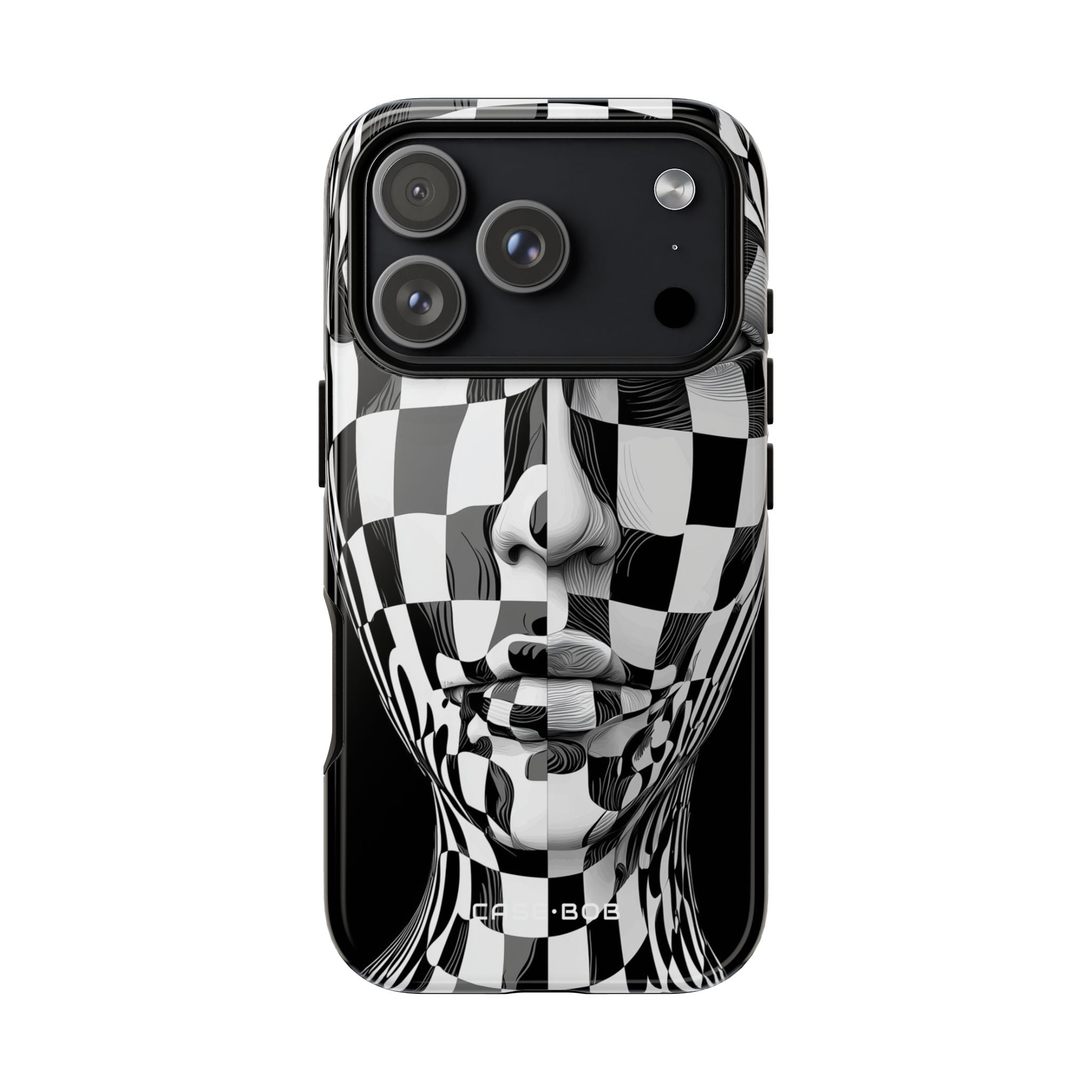 Checkered Face iPhone 17 Pro Case - Tough