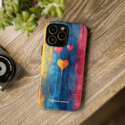 Hearts Watercolor Art - Tough iPhone 16 Phone Case