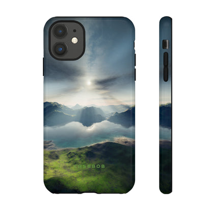 Landscape with Lake & Sun - Protective Phone Case