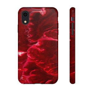 Red Velvet Ink Art iPhone Case (Protective) iPhone XR Glossy Phone Case