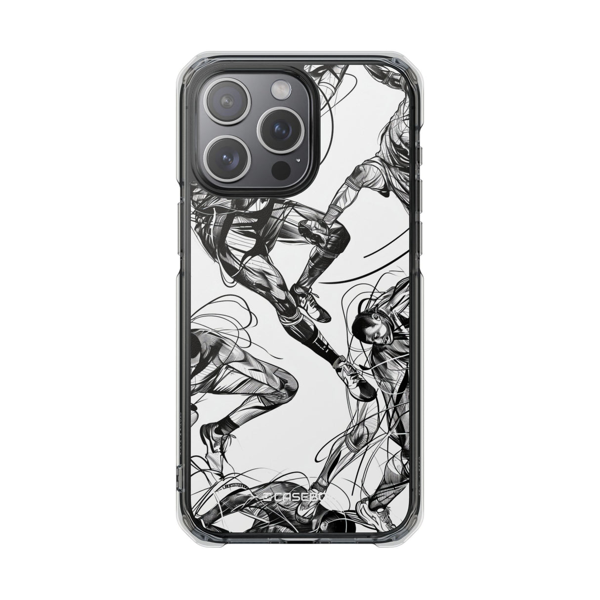 Dynamic Athletic Surrealism - Phone Case for iPhone (Clear Impact - Magnetic)