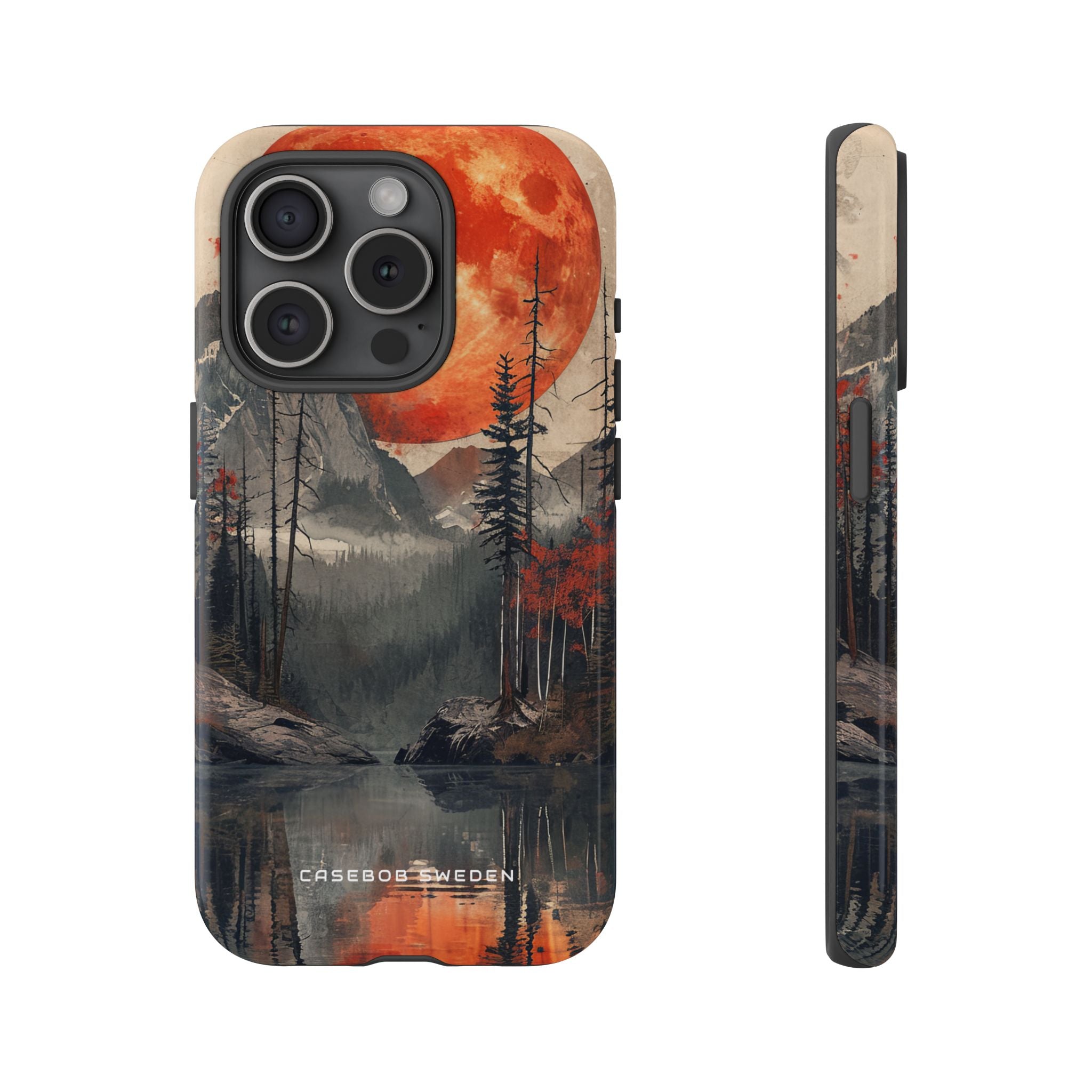 Celestial Glow Over Reflective Landscape iPhone 15 - Tough Phone Case