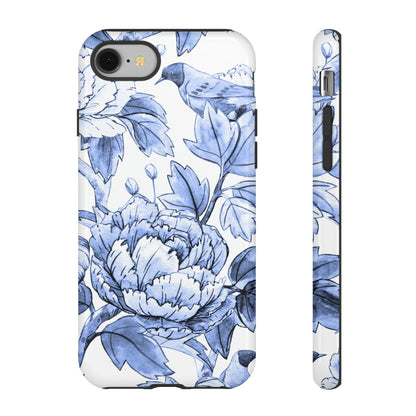 Watercolor Blue Floral - Protective Phone Case