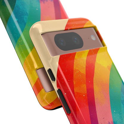 Textured Rainbow Arc Google Pixel 8 Case - Tough