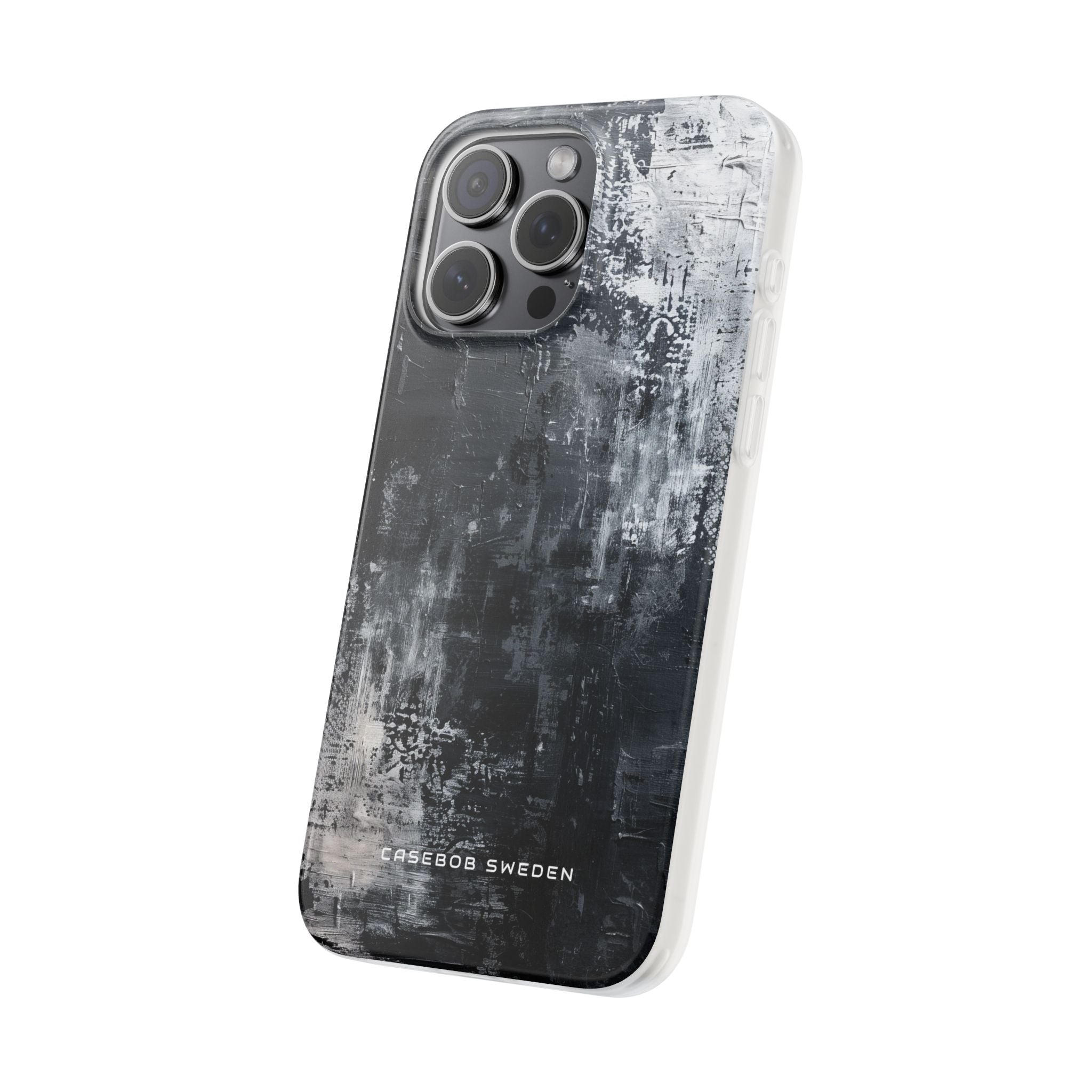 Textured Monochrome Blossom iPhone 15 - Flexi Phone Case