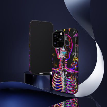 Neon Skeleton Laugh iPhone 13 Pro Case - Tough
