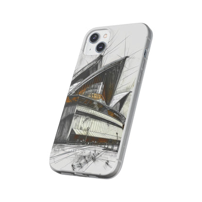 Architectural Curves in Line Formation iPhone 14 - Flexi Phone Case