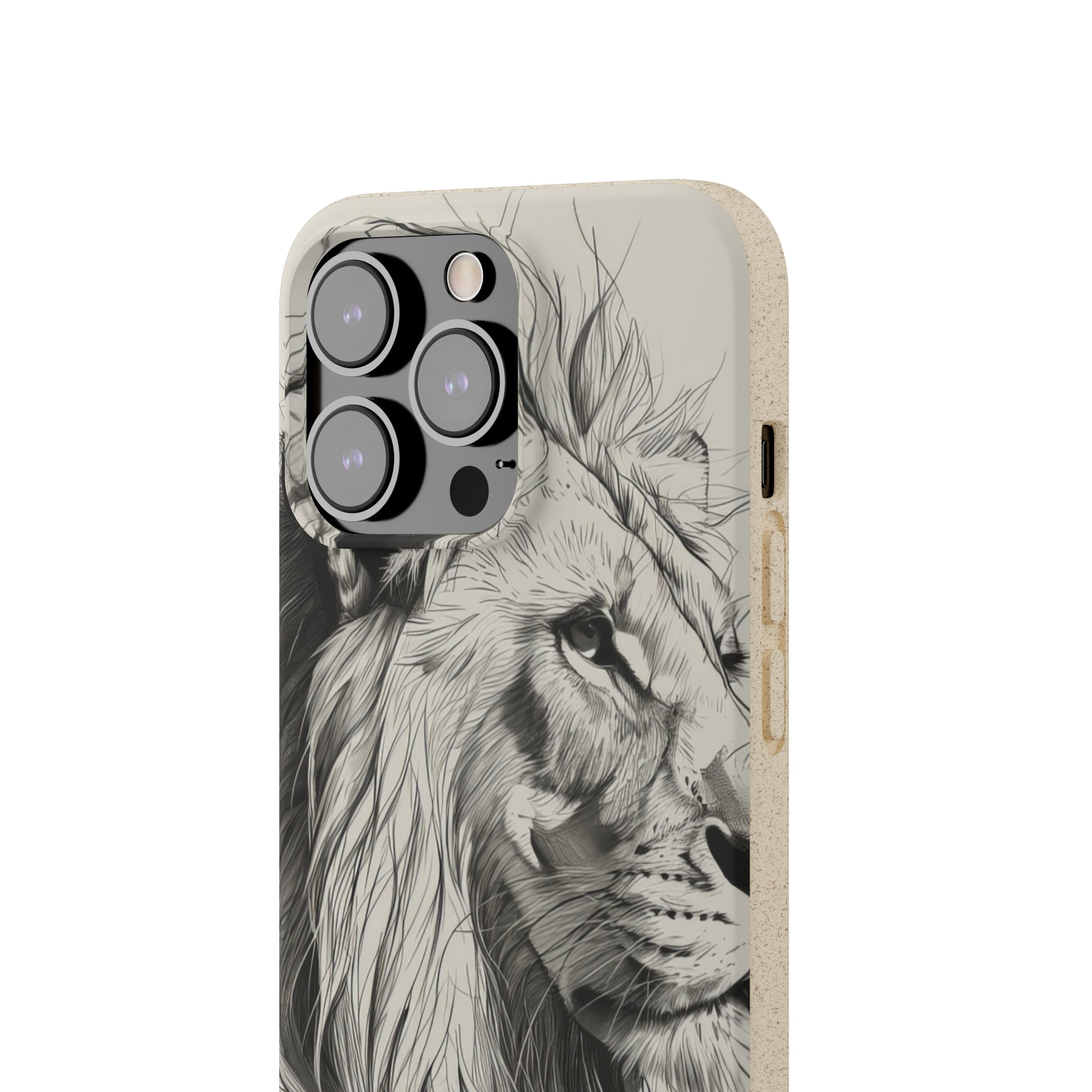 Majestic Linework Lion | Biodegradable Phone Case