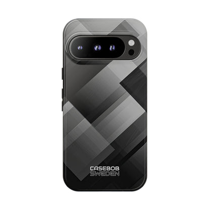 Grayscale Geometric Layers Google Pixel 9 - Tough