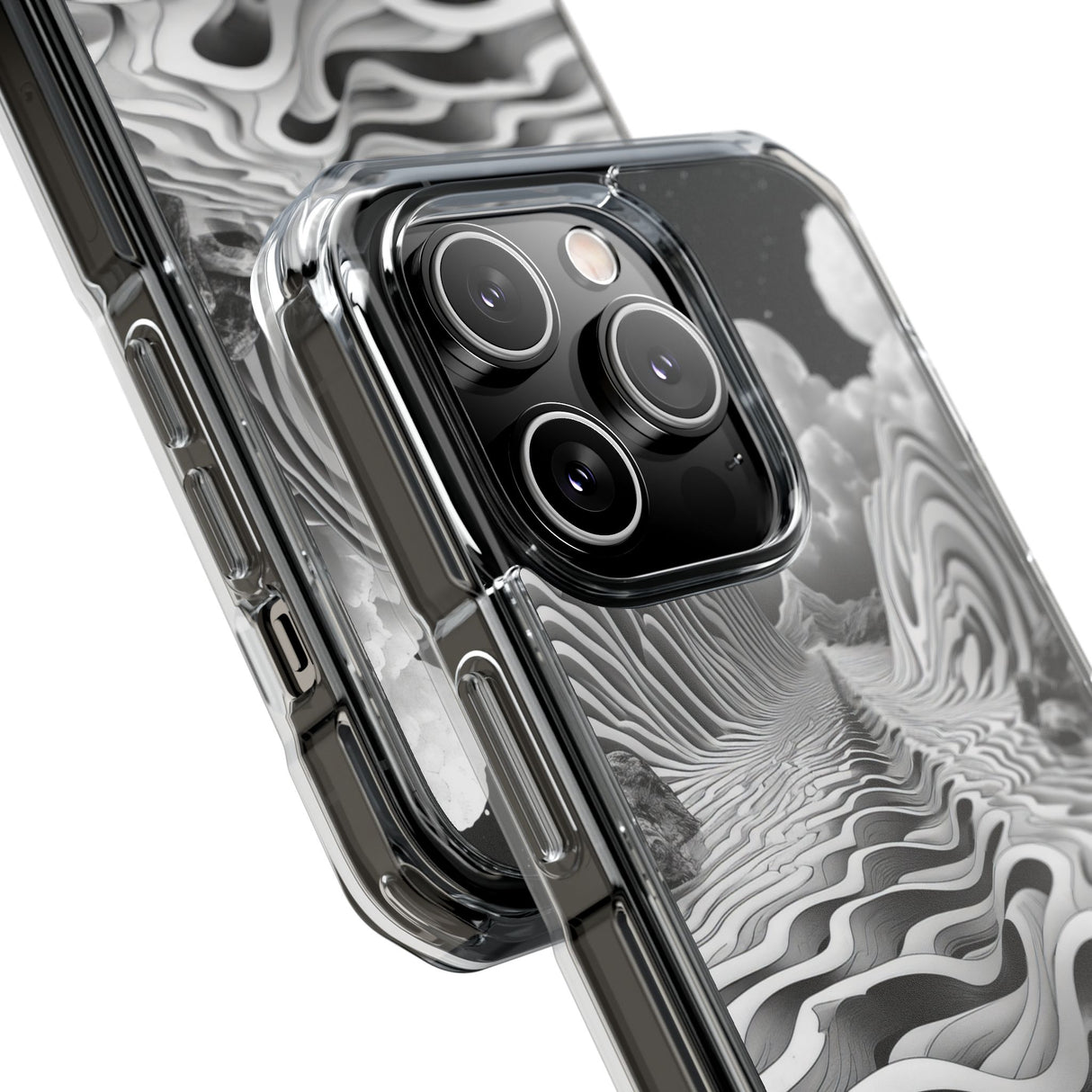 Ethereal Waves - Phone Case for iPhone (Clear Impact - Magnetic)