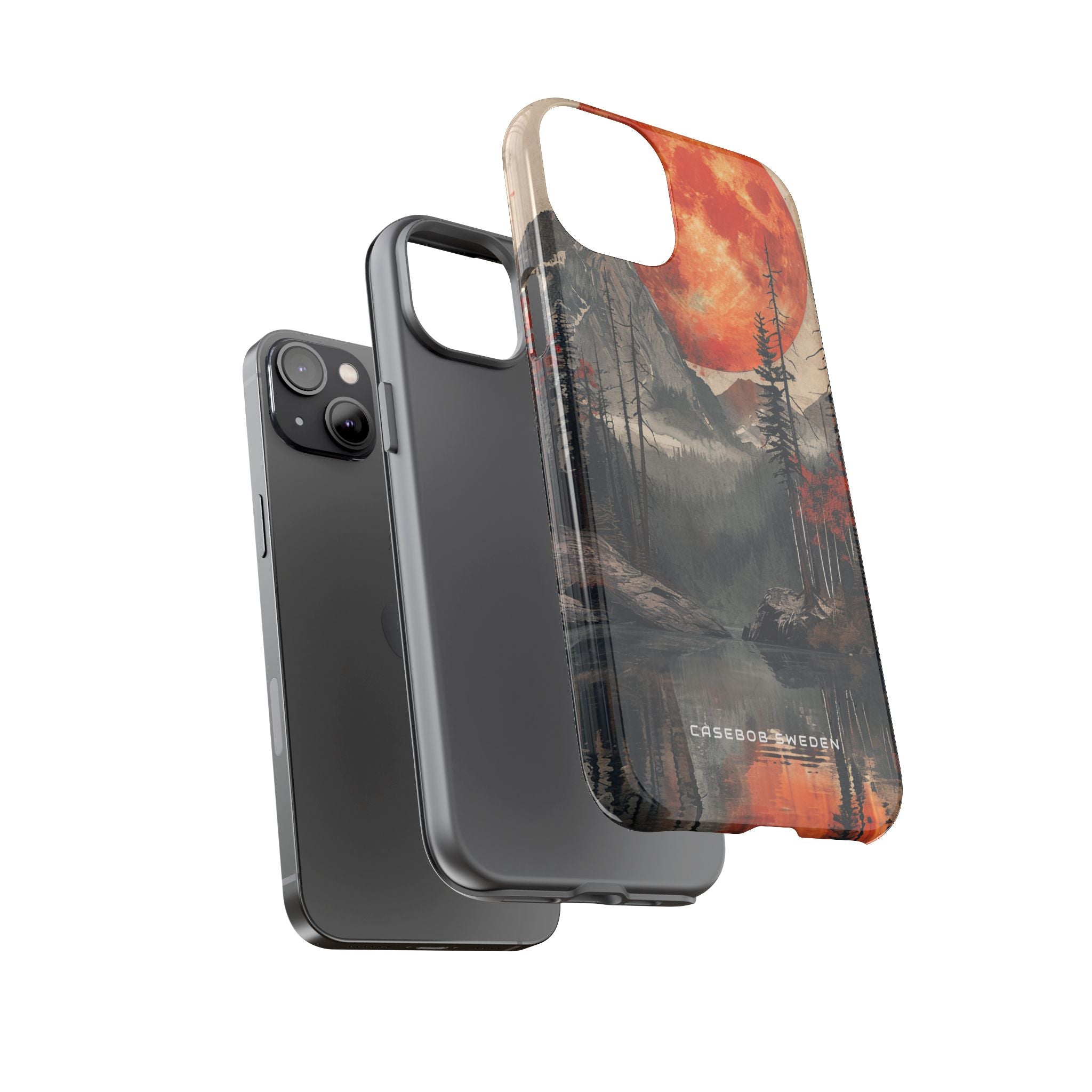 Celestial Glow Over Reflective Landscape iPhone 14 - Tough Phone Case